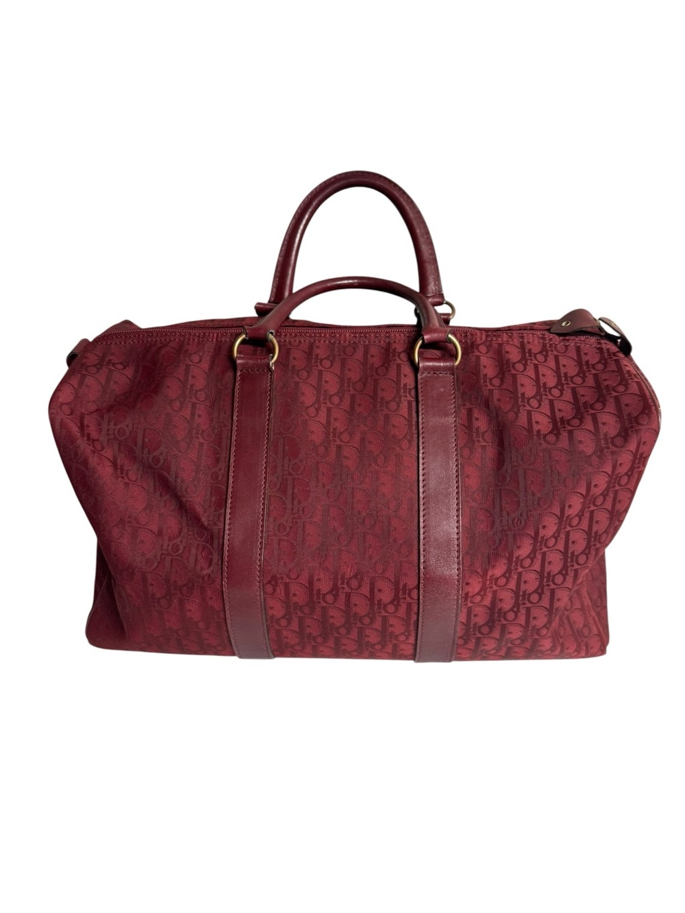 Christian Dior  vintage Diorissimo Oblique Trotter Red Weekend travel duffle bag